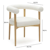 TOV Spara White Vegan Leather Dining Chair