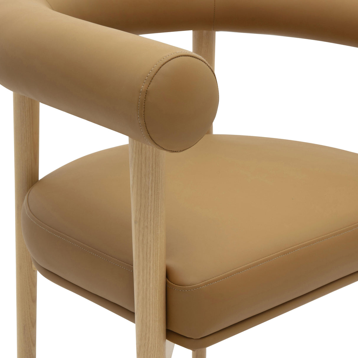 TOV Spara Cognac Vegan Leather Dining Chair