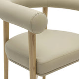 TOV Spara Taupe Vegan Leather Dining Chair
