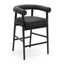 TOV Spara Black Vegan Leather Counter Stool
