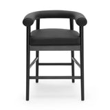TOV Spara Black Vegan Leather Counter Stool