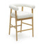 TOV Spara White Vegan Leather Counter Stool