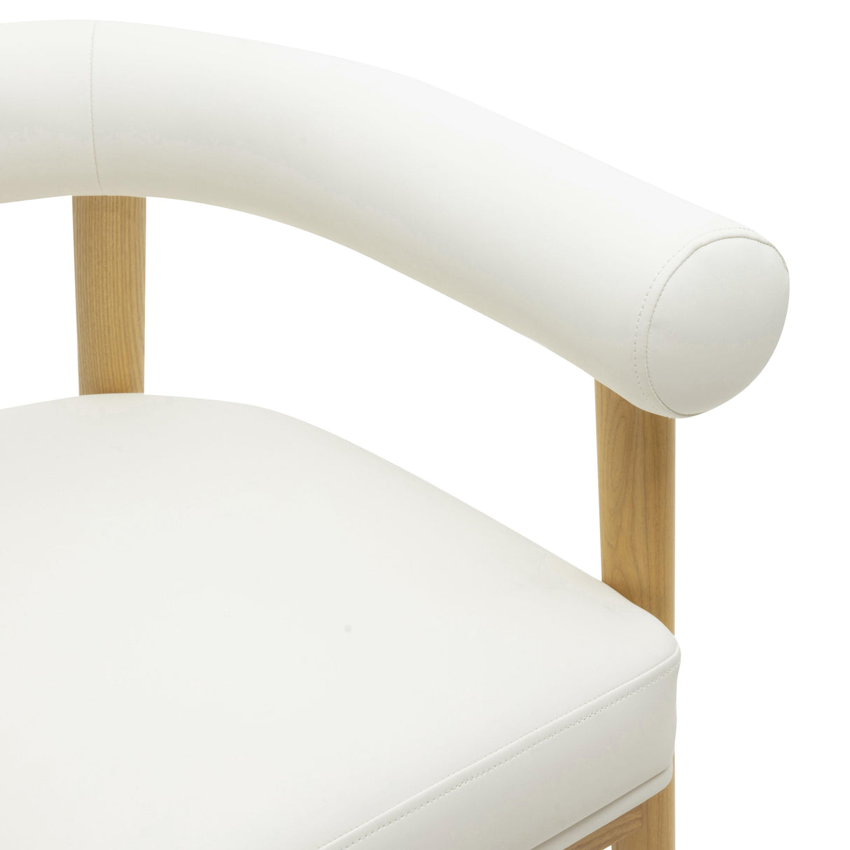 TOV Spara White Vegan Leather Counter Stool