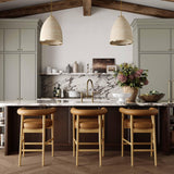 TOV Spara Cognac Vegan Leather Counter Stool