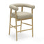 TOV Spara Taupe Vegan Leather Counter Stool