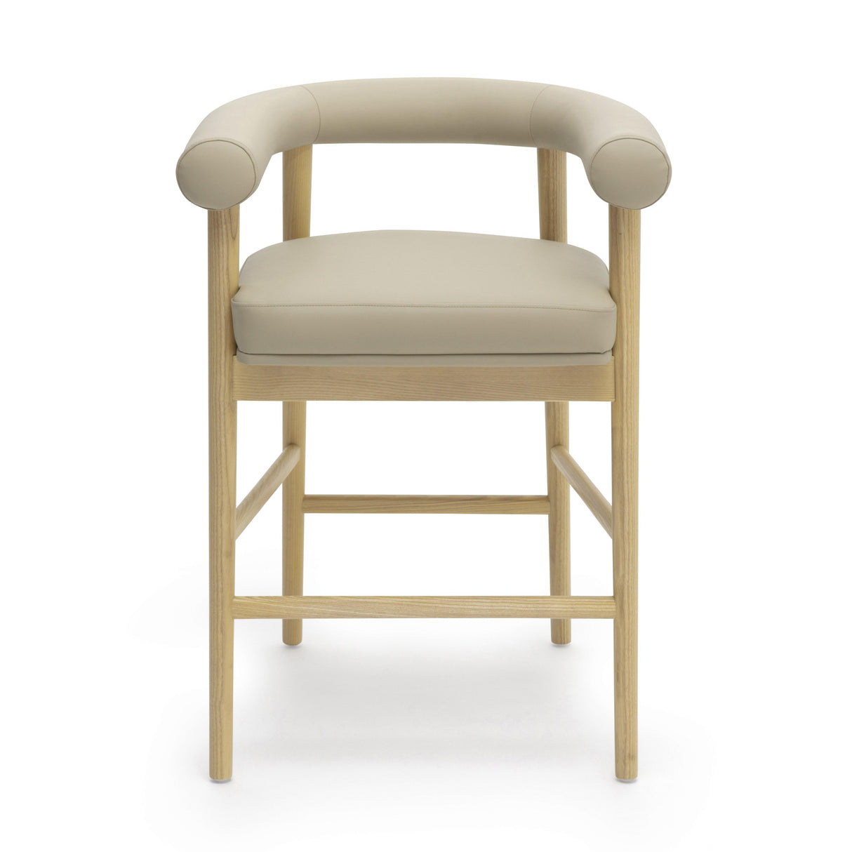 TOV Spara Taupe Vegan Leather Counter Stool