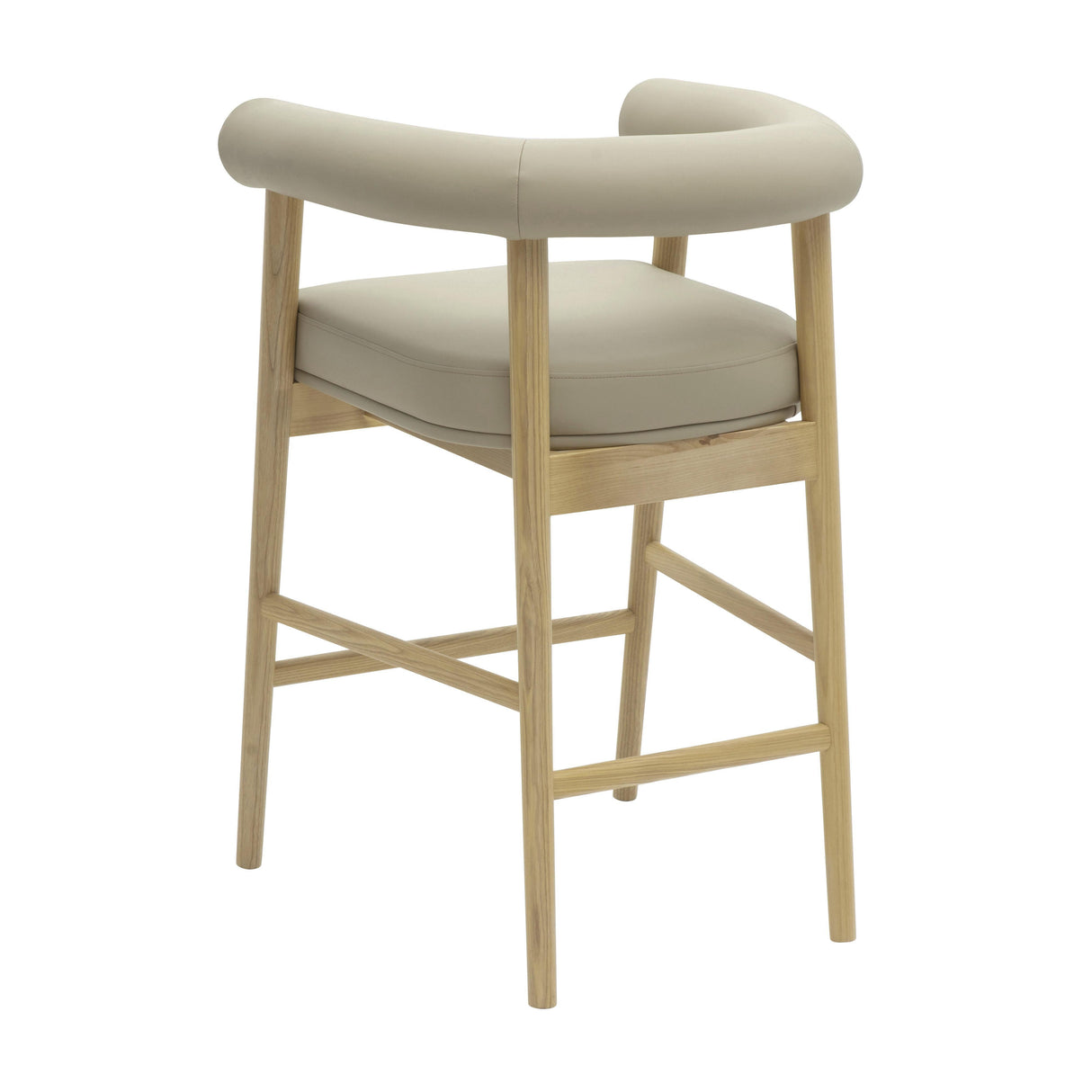 TOV Spara Taupe Vegan Leather Counter Stool