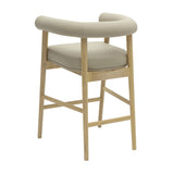 TOV Spara Taupe Vegan Leather Counter Stool