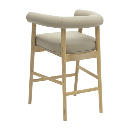 TOV Spara Taupe Vegan Leather Counter Stool
