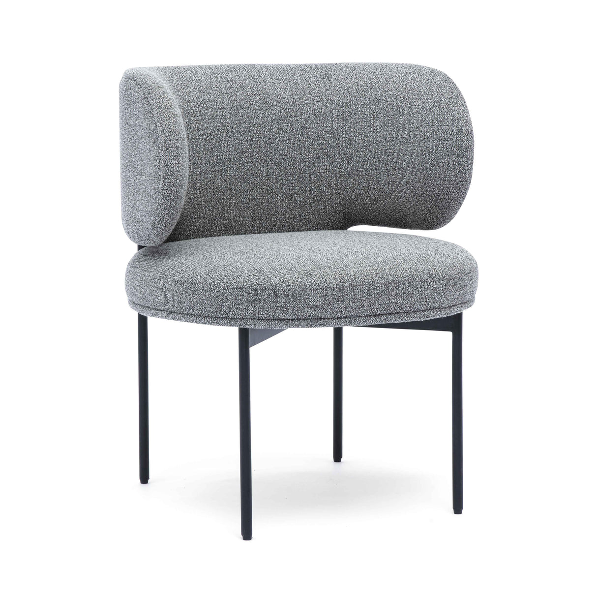 TOV Maureen Speckled Grey Performance Boucle Dining Chair