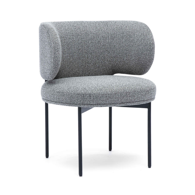 TOV Maureen Speckled Grey Performance Boucle Dining Chair