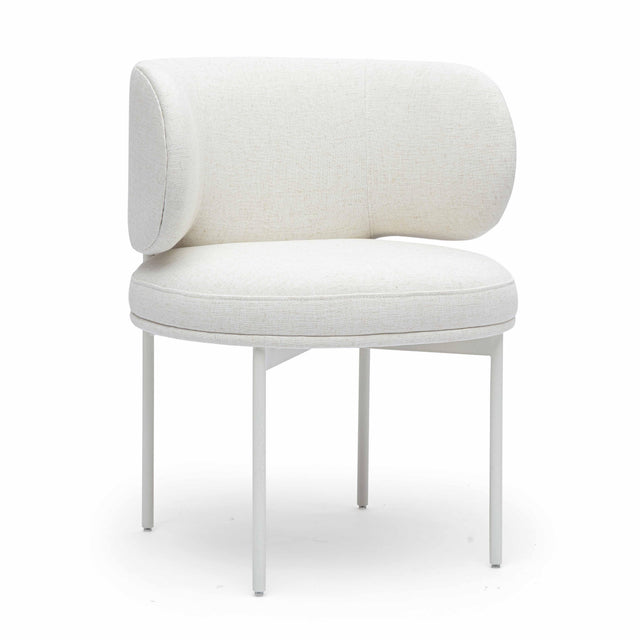 TOV Maureen Cream Performance Upcycled Linen Dining Chair