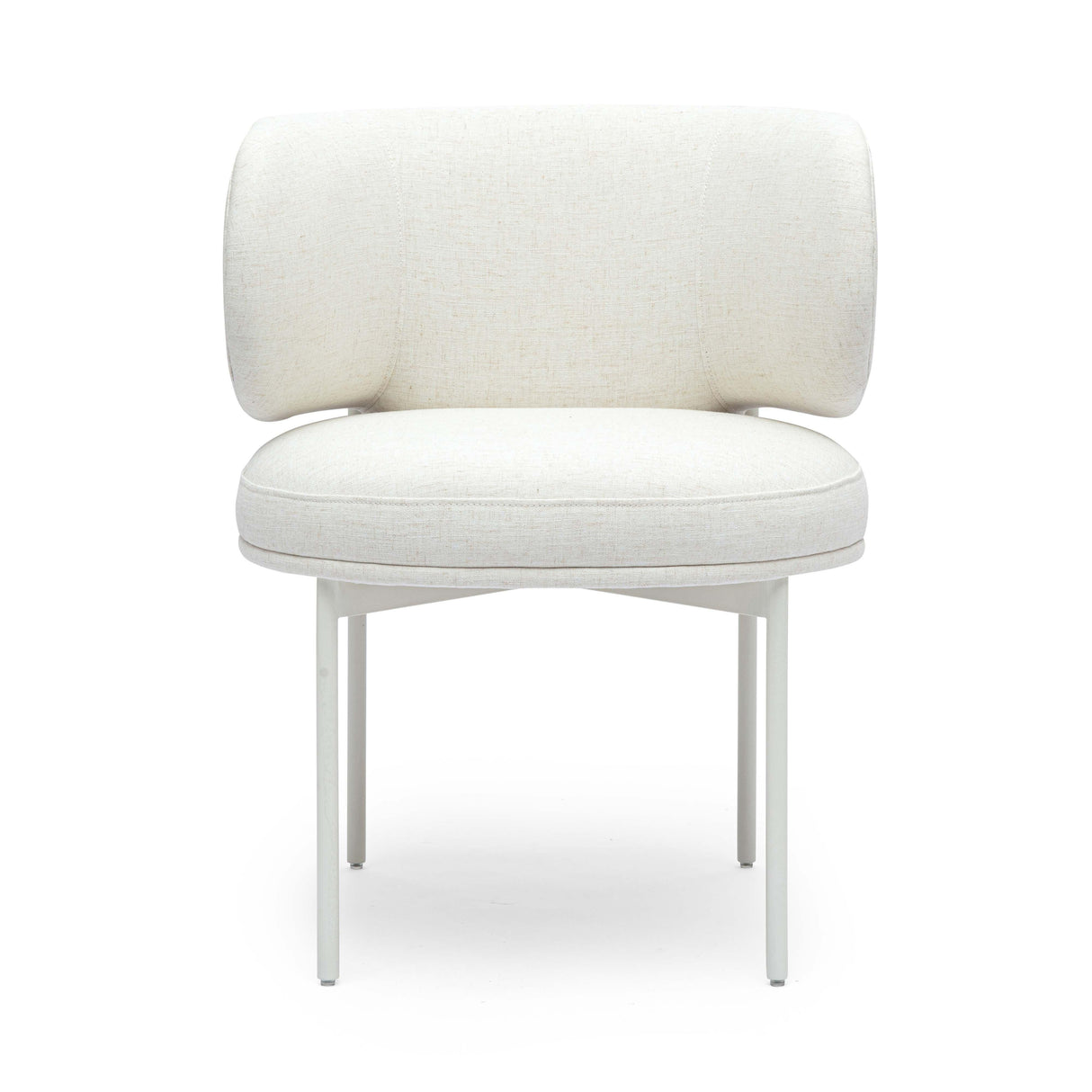 TOV Maureen Cream Performance Upcycled Linen Dining Chair