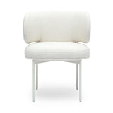 TOV Maureen Cream Performance Upcycled Linen Dining Chair