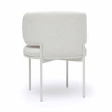 TOV Maureen Cream Performance Upcycled Linen Dining Chair