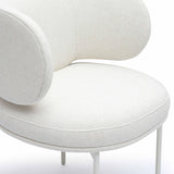 TOV Maureen Cream Performance Upcycled Linen Dining Chair
