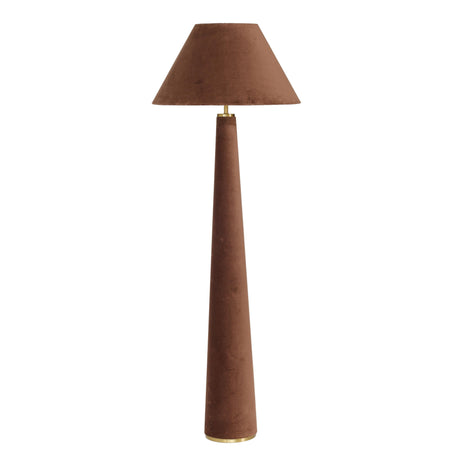 TOV Graham Chocolate Brown Velvet Floor Lamp