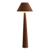 TOV Graham Chocolate Brown Velvet Floor Lamp