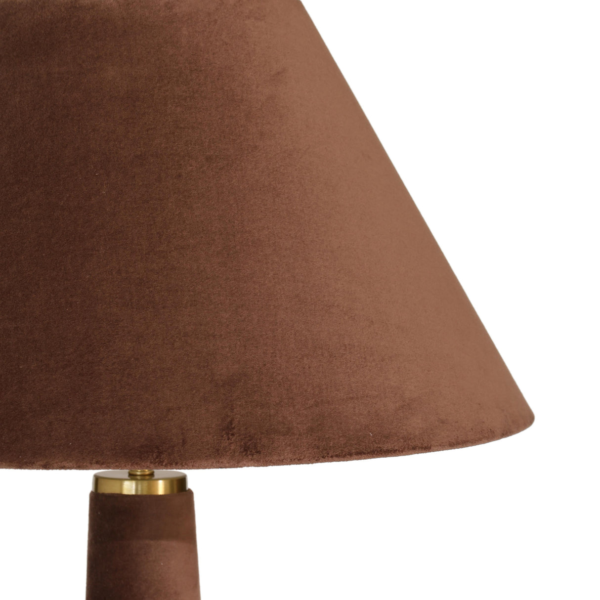 TOV Graham Chocolate Brown Velvet Floor Lamp