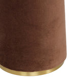 TOV Graham Chocolate Brown Velvet Floor Lamp