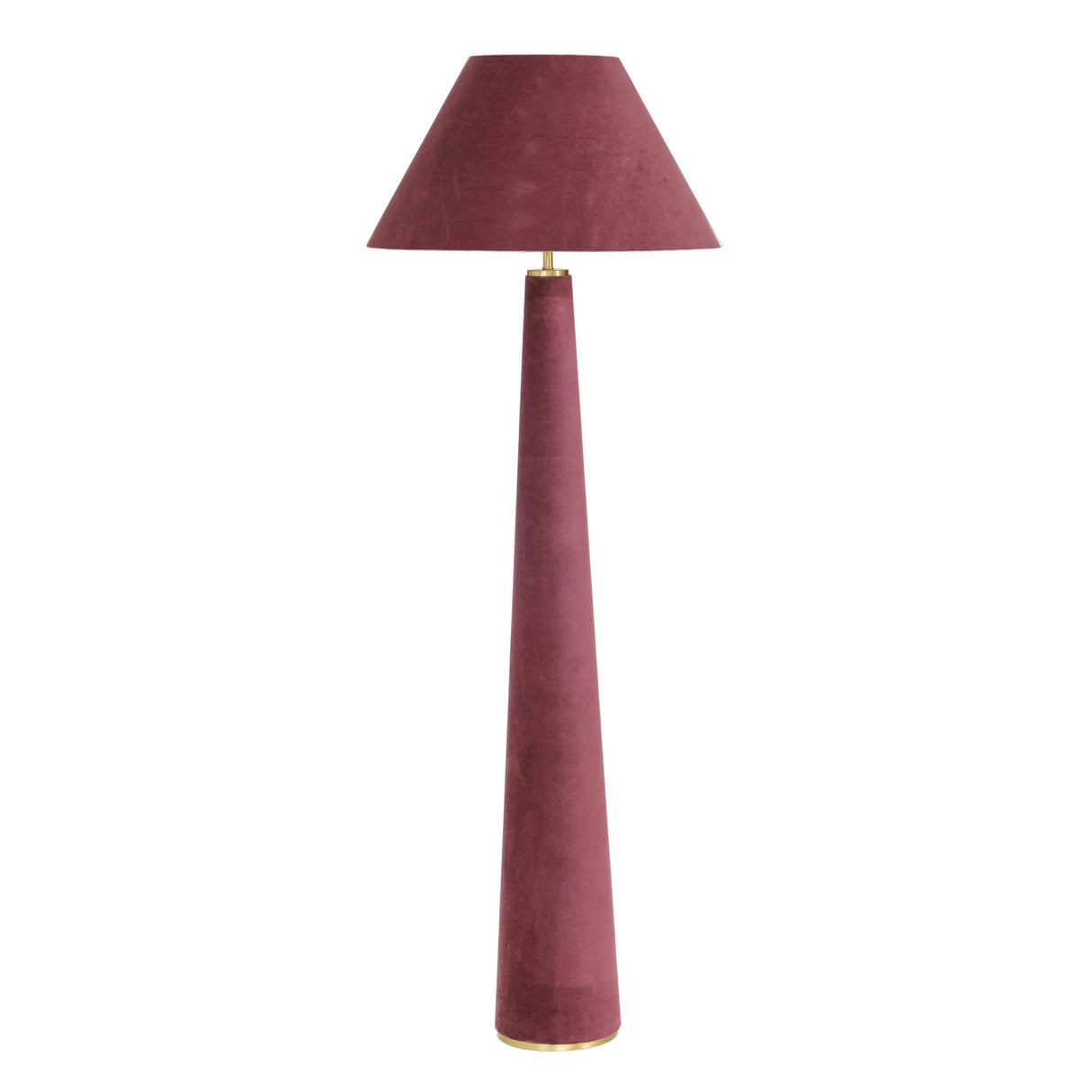 TOV Graham Burgundy Velvet Floor Lamp