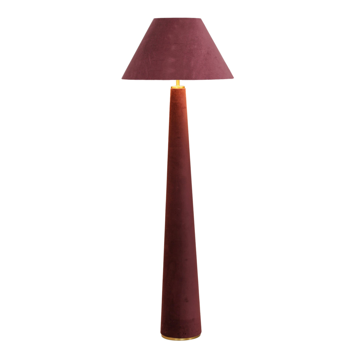 TOV Graham Burgundy Velvet Floor Lamp