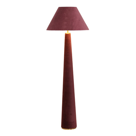 TOV Graham Burgundy Velvet Floor Lamp