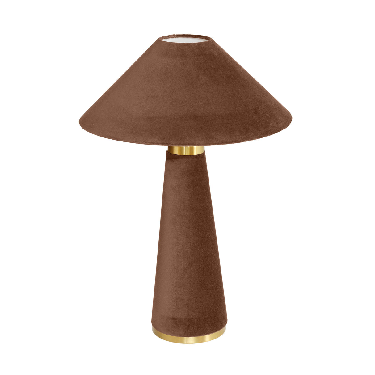 TOV Graham Chocolate Brown Velvet Table Lamp
