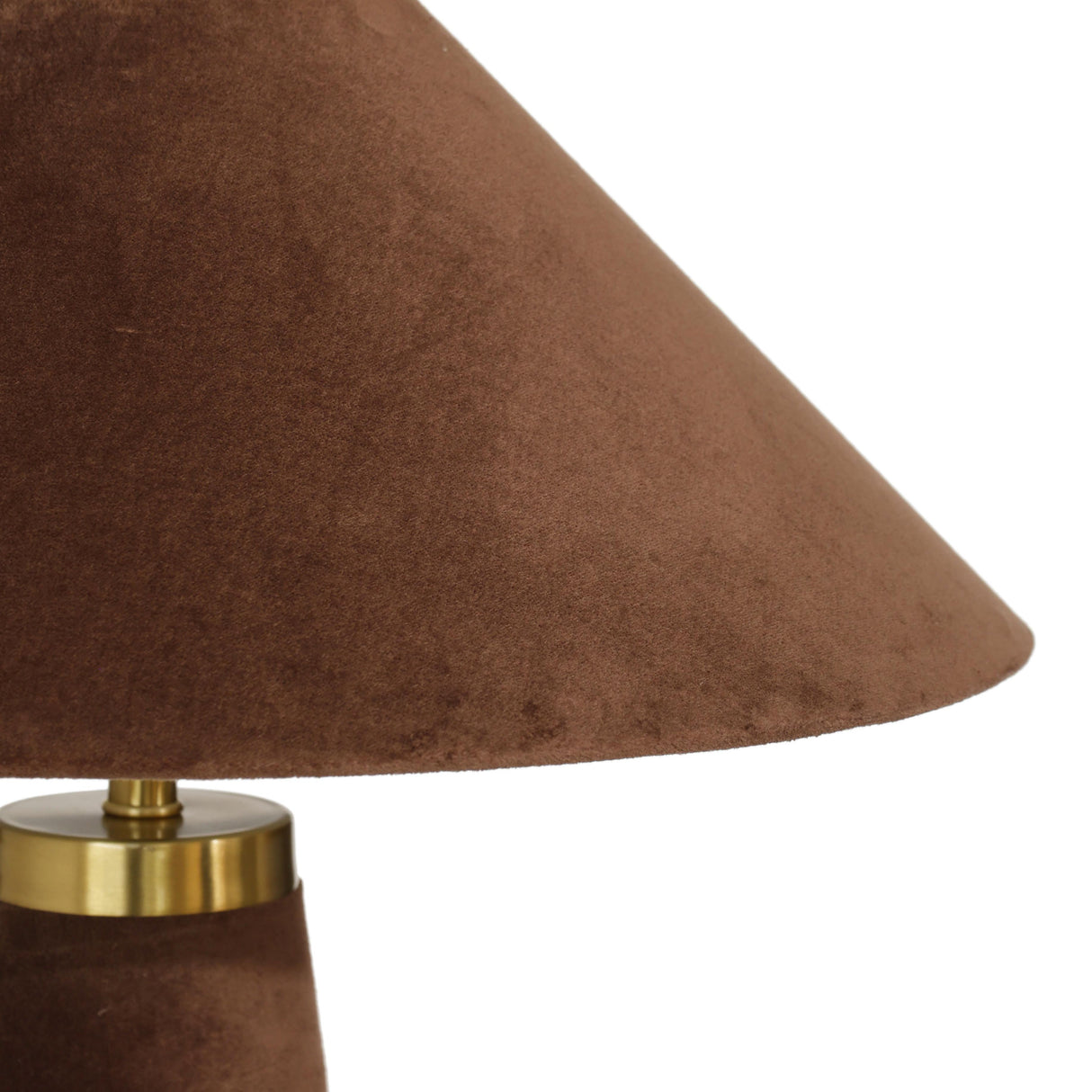 TOV Graham Chocolate Brown Velvet Table Lamp