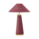 TOV Graham Burgundy Velvet Table Lamp