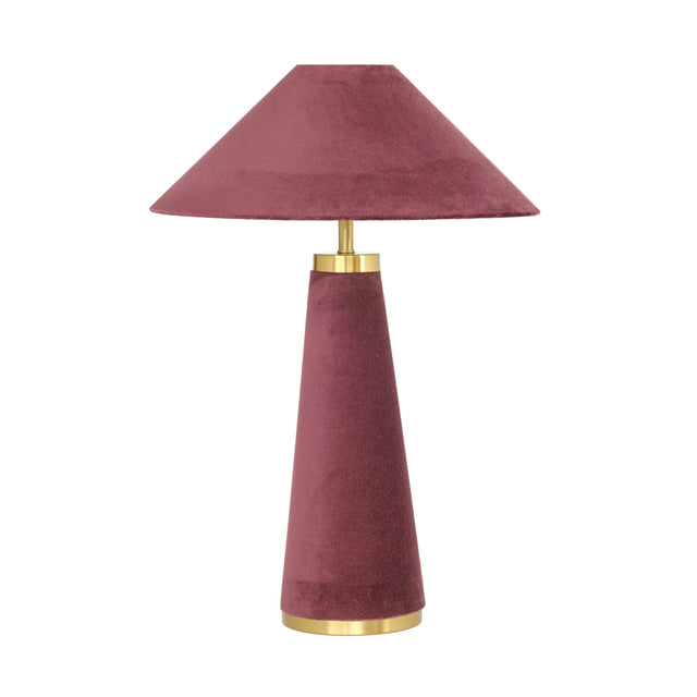 TOV Graham Burgundy Velvet Table Lamp