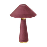 TOV Graham Burgundy Velvet Table Lamp