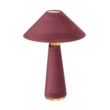 TOV Graham Burgundy Velvet Table Lamp