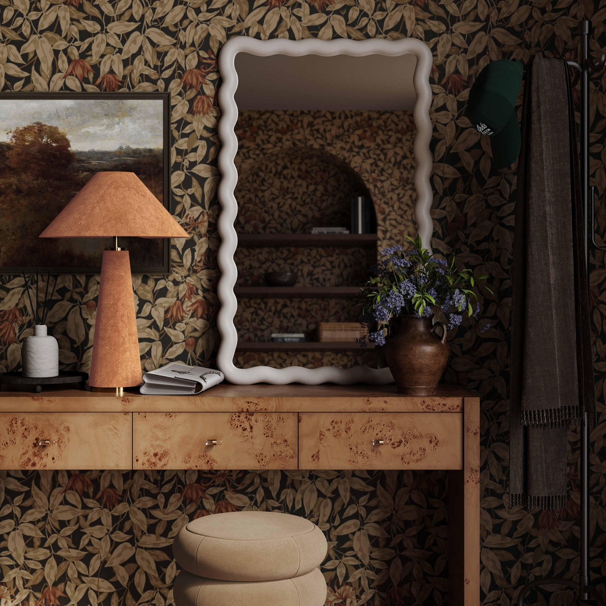 TOV Graham Terracotta Velvet Table Lamp