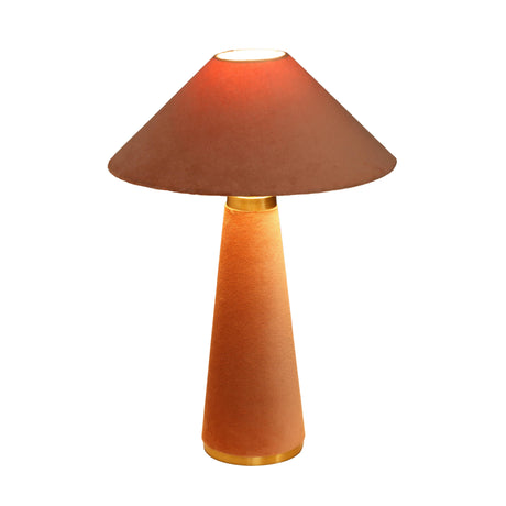 TOV Graham Terracotta Velvet Table Lamp