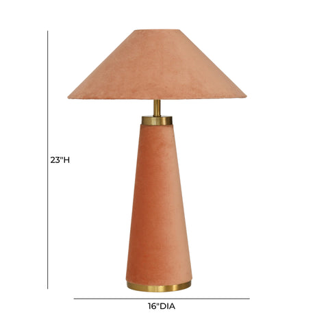 TOV Graham Terracotta Velvet Table Lamp