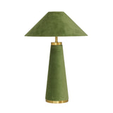 TOV Graham Moss Green Velvet Table Lamp