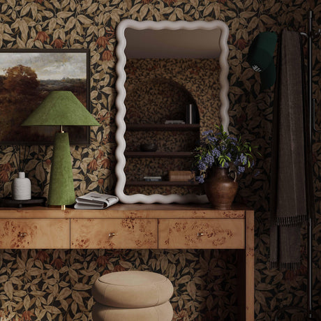 TOV Graham Moss Green Velvet Table Lamp