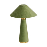 TOV Graham Moss Green Velvet Table Lamp