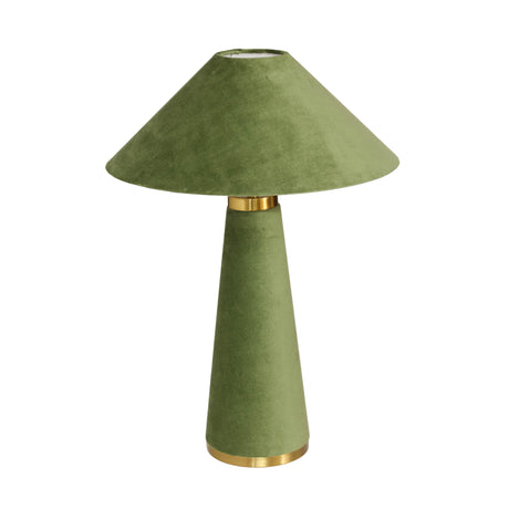 TOV Graham Moss Green Velvet Table Lamp