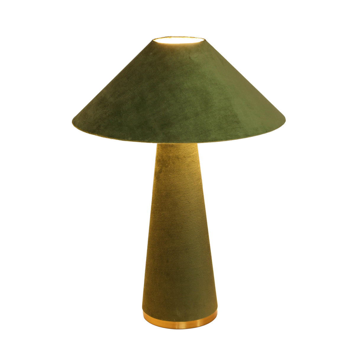 TOV Graham Moss Green Velvet Table Lamp