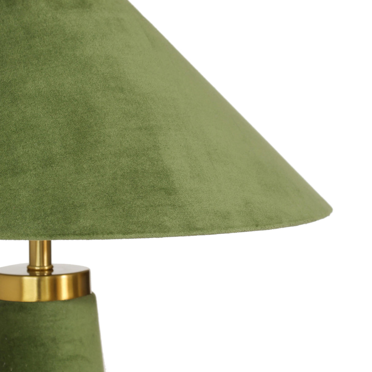 TOV Graham Moss Green Velvet Table Lamp
