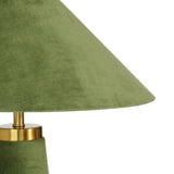 TOV Graham Moss Green Velvet Table Lamp