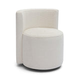 TOV Alyssa Cream Chenille Rolling Desk Chair