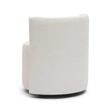 TOV Alyssa Cream Chenille Rolling Desk Chair