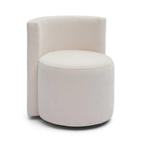 TOV Alyssa Cream Upcycled Velvet Rolling Desk Chair