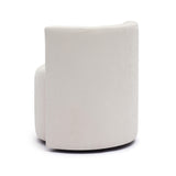 TOV Alyssa Cream Upcycled Velvet Rolling Desk Chair