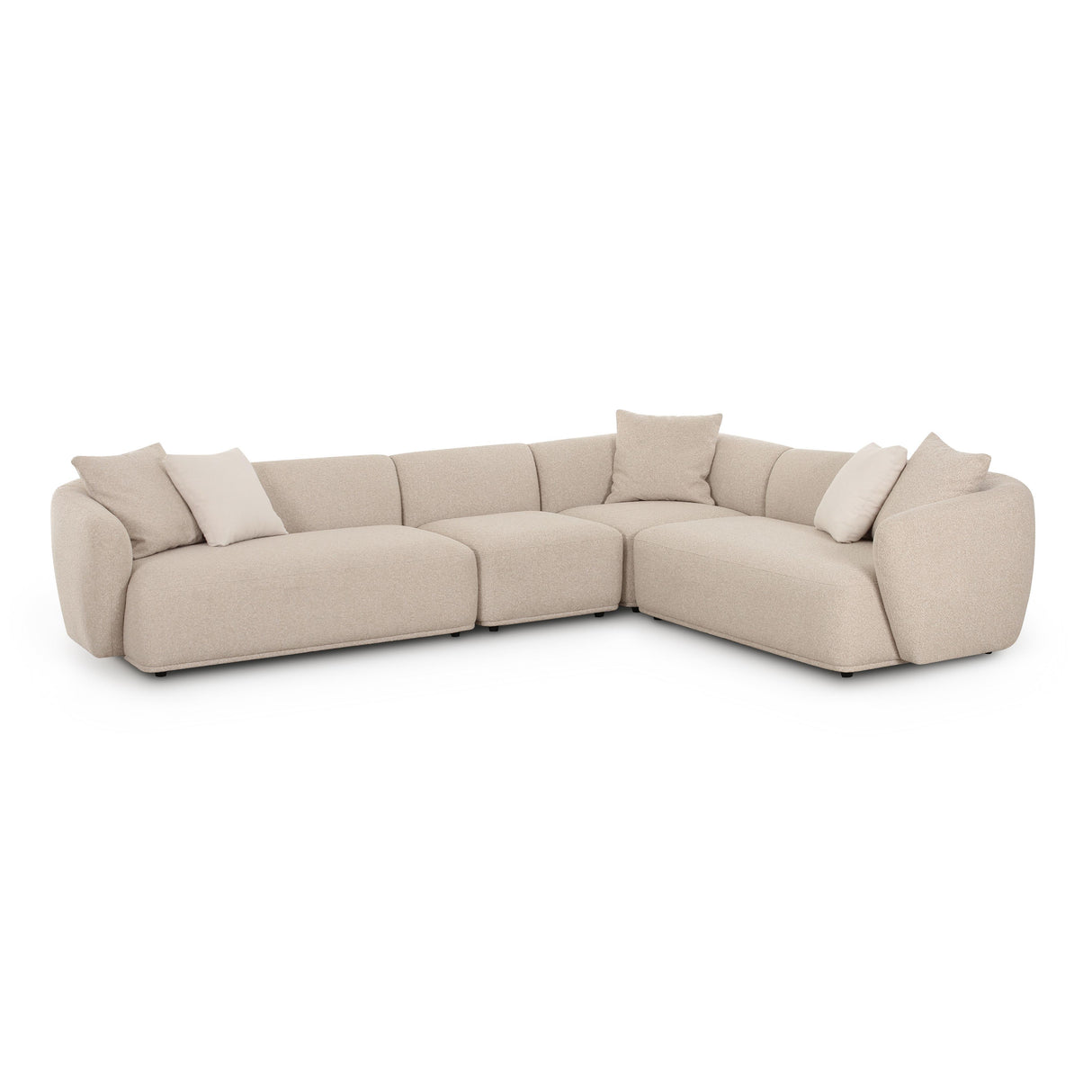 TOV Sylvie Cream Boucle 4-Piece Sectional