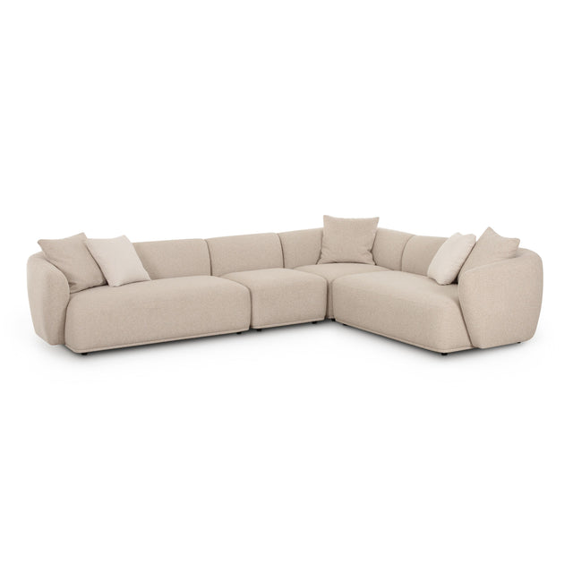 TOV Sylvie Cream Boucle 4-Piece Sectional