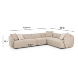 TOV Sylvie Cream Boucle 4-Piece Sectional